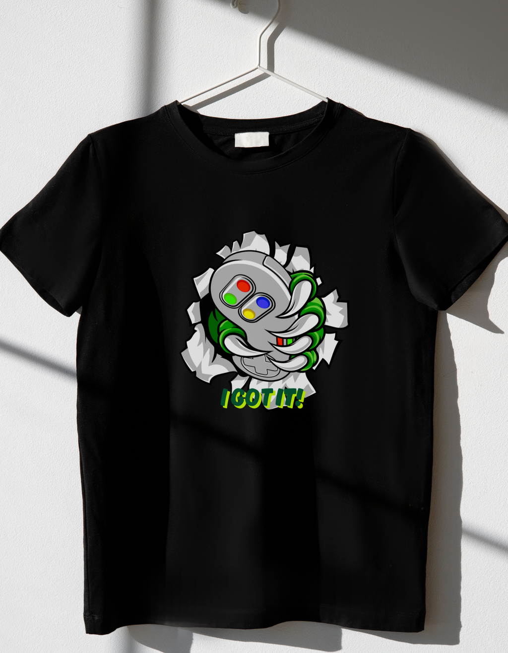 Got it – Gamer cotton T-shirt – flat lay kids gaming tee