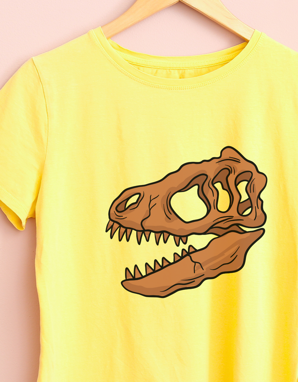 Dino Skull Cotton T-Shirt – Cool Dino Tee for Kids | Mumma’s Cub