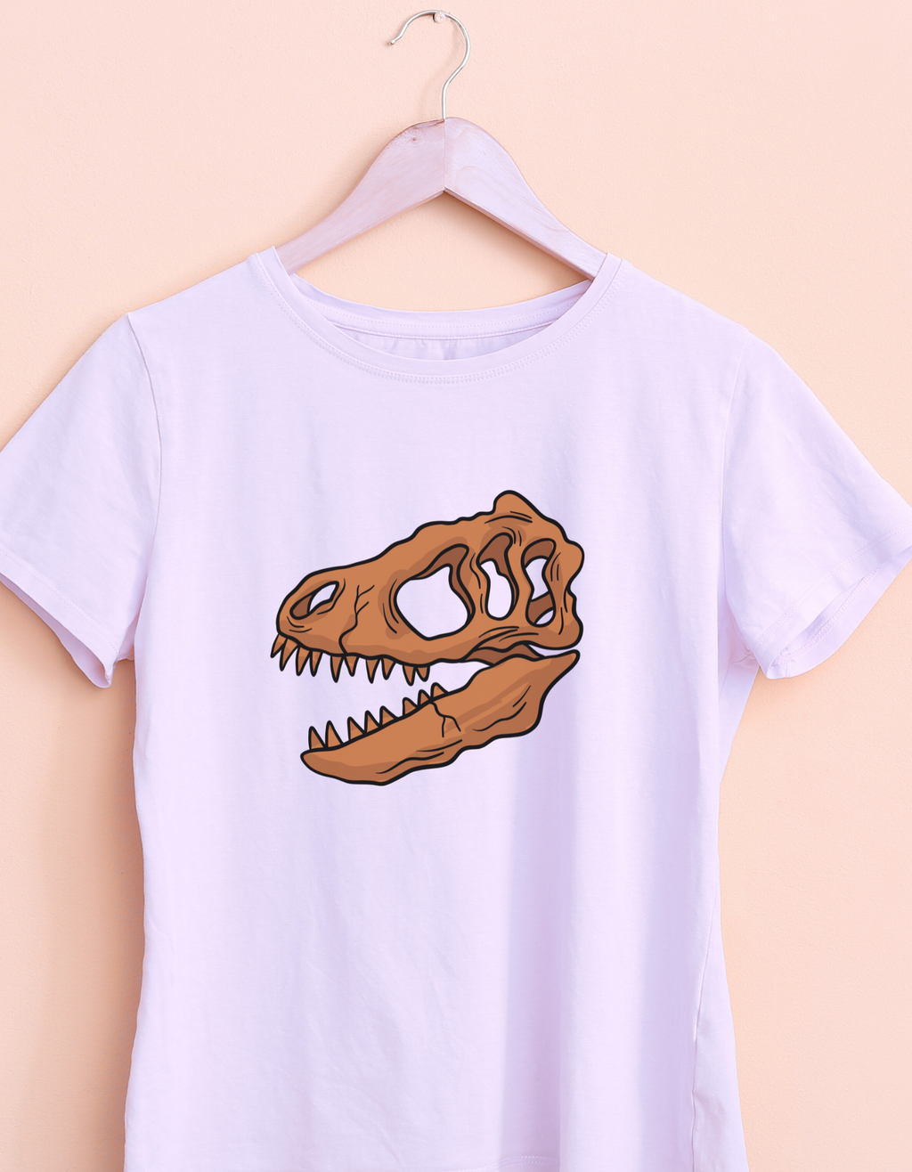 Dino Skull Cotton T-Shirt – Cool Dino Tee for Kids | Mumma’s Cub