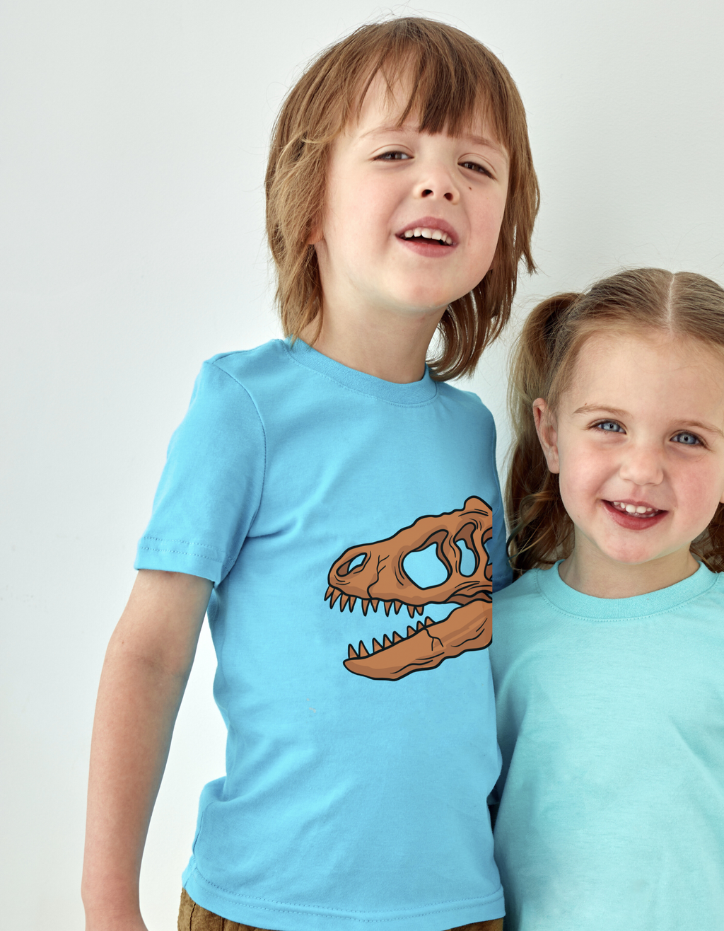 Dino Skull Cotton T-Shirt – Cool Dino Tee for Kids | Mumma’s Cub