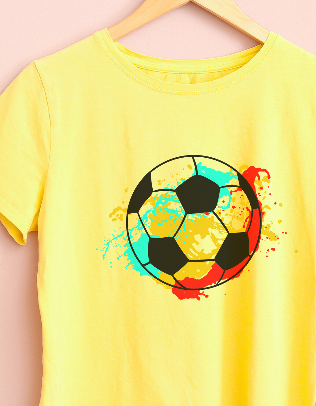 Football Splashes Color T-Shirt – Sporty Kids Tee | Mumma’s Cub
