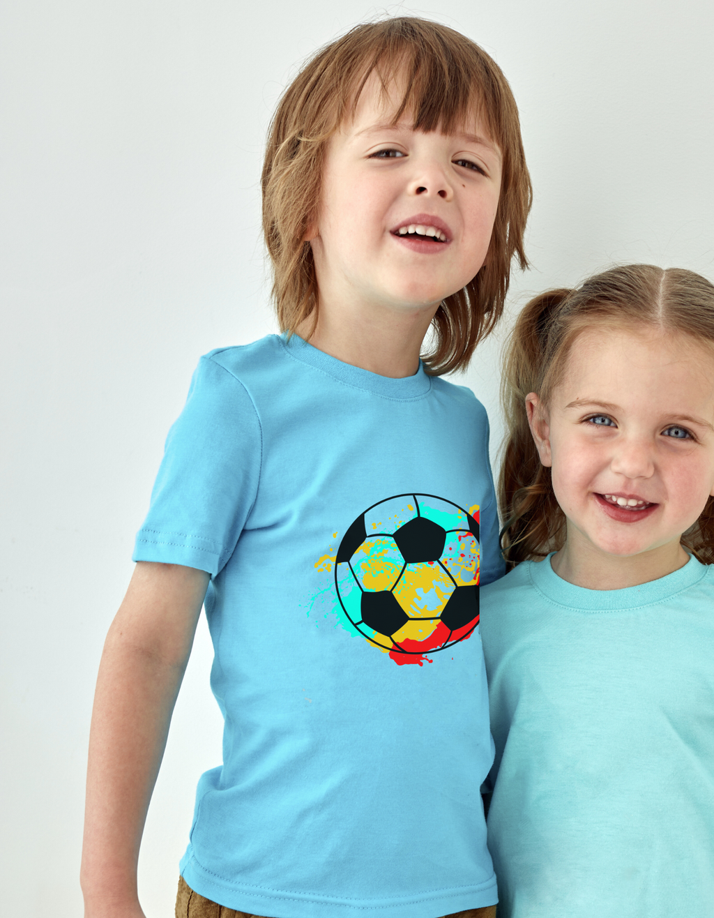 Football Splashes Color T-Shirt – Sporty Kids Tee | Mumma’s Cub