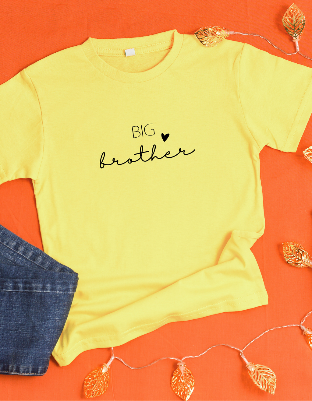 Big Brother cotton T-shirt – soft flat lay kids tee