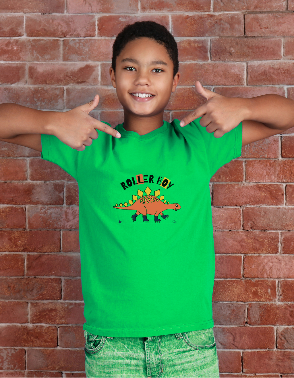 Dino Roller Boy Cotton T-Shirt – Fun Kids Tee | Mumma’s Cub