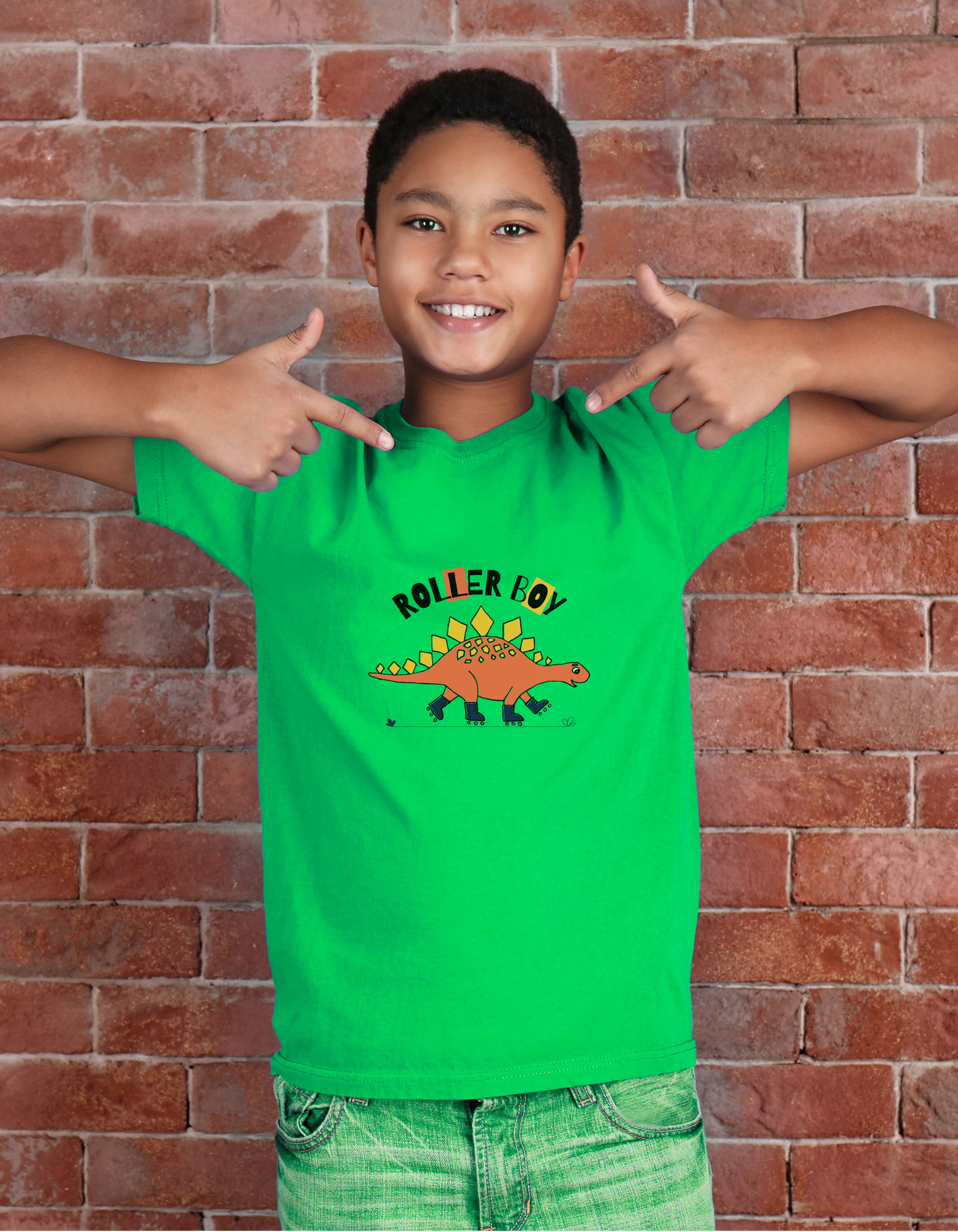 Dino Roller Boy Cotton T-Shirt – Fun Kids Tee | Mumma’s Cub