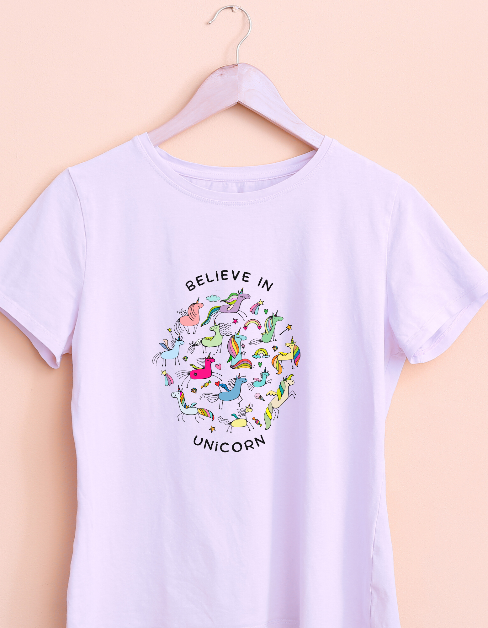 Believe in Unicorn Cotton T-Shirt – Magical Tee | Mumma’s Cub