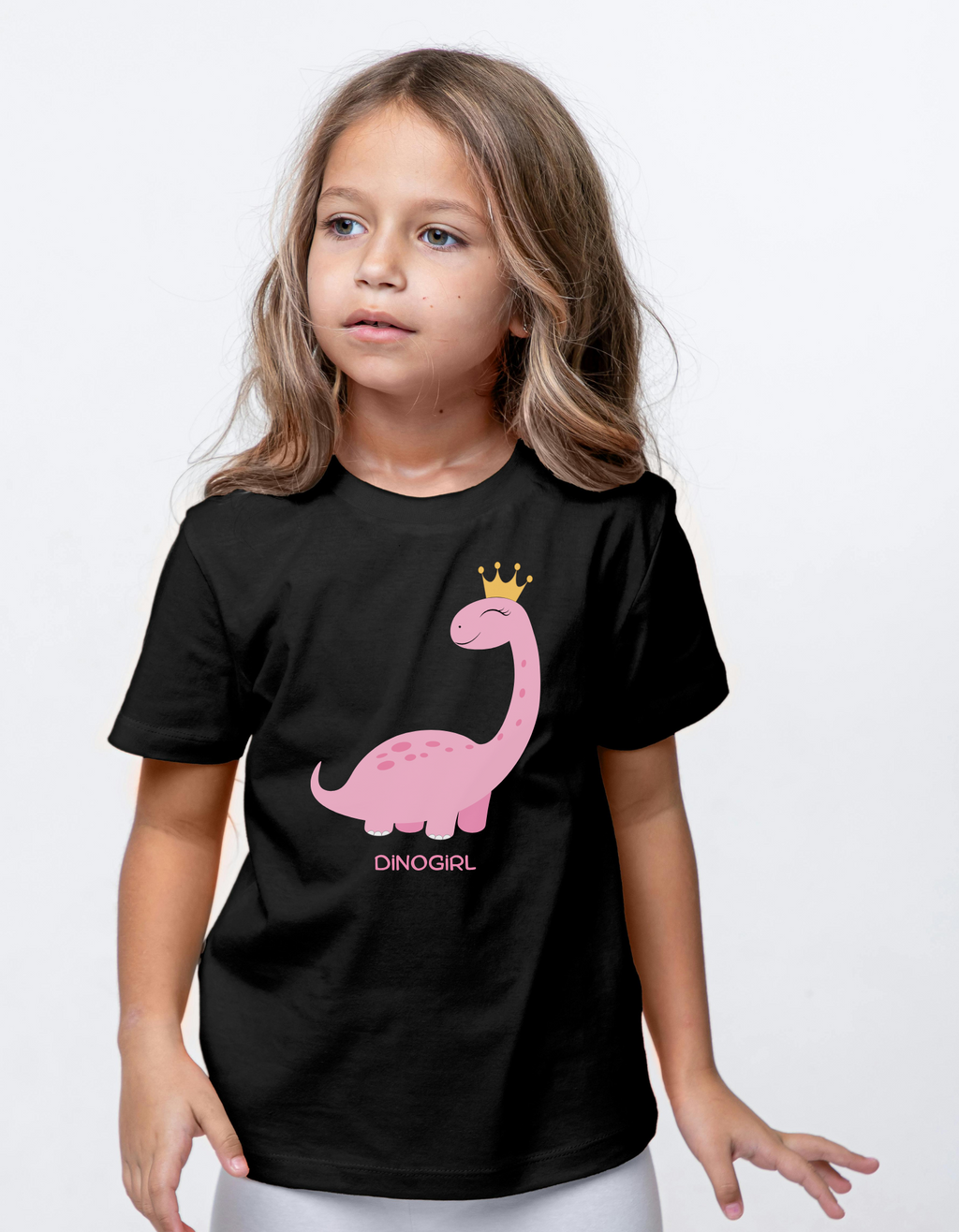 Dino Girl Cotton T-Shirt – Cute Dino Tee for Girls | Mumma’s Cub