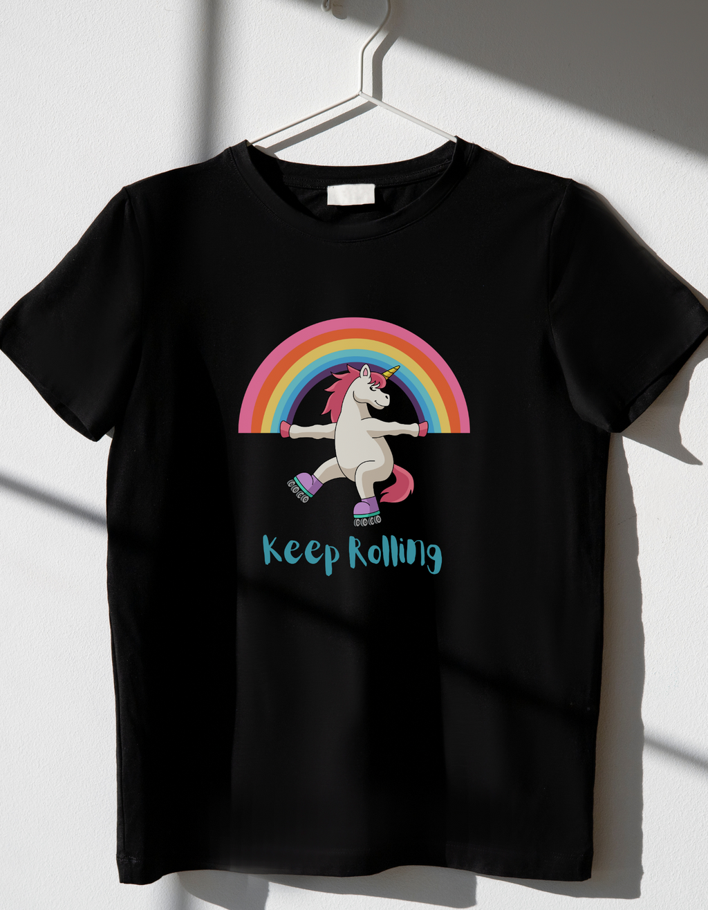 Keep Rolling cotton T-shirt – flat lay kids active tee