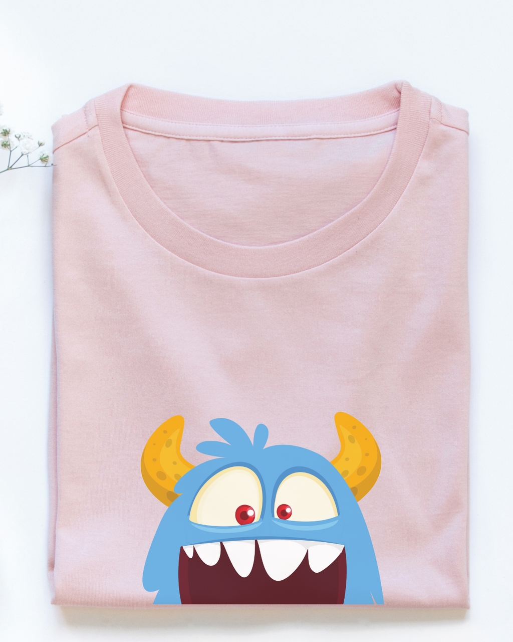 Blue Goofy Monster “WOO-HOO!” Print Kids T-Shirt | Mumma's Cub