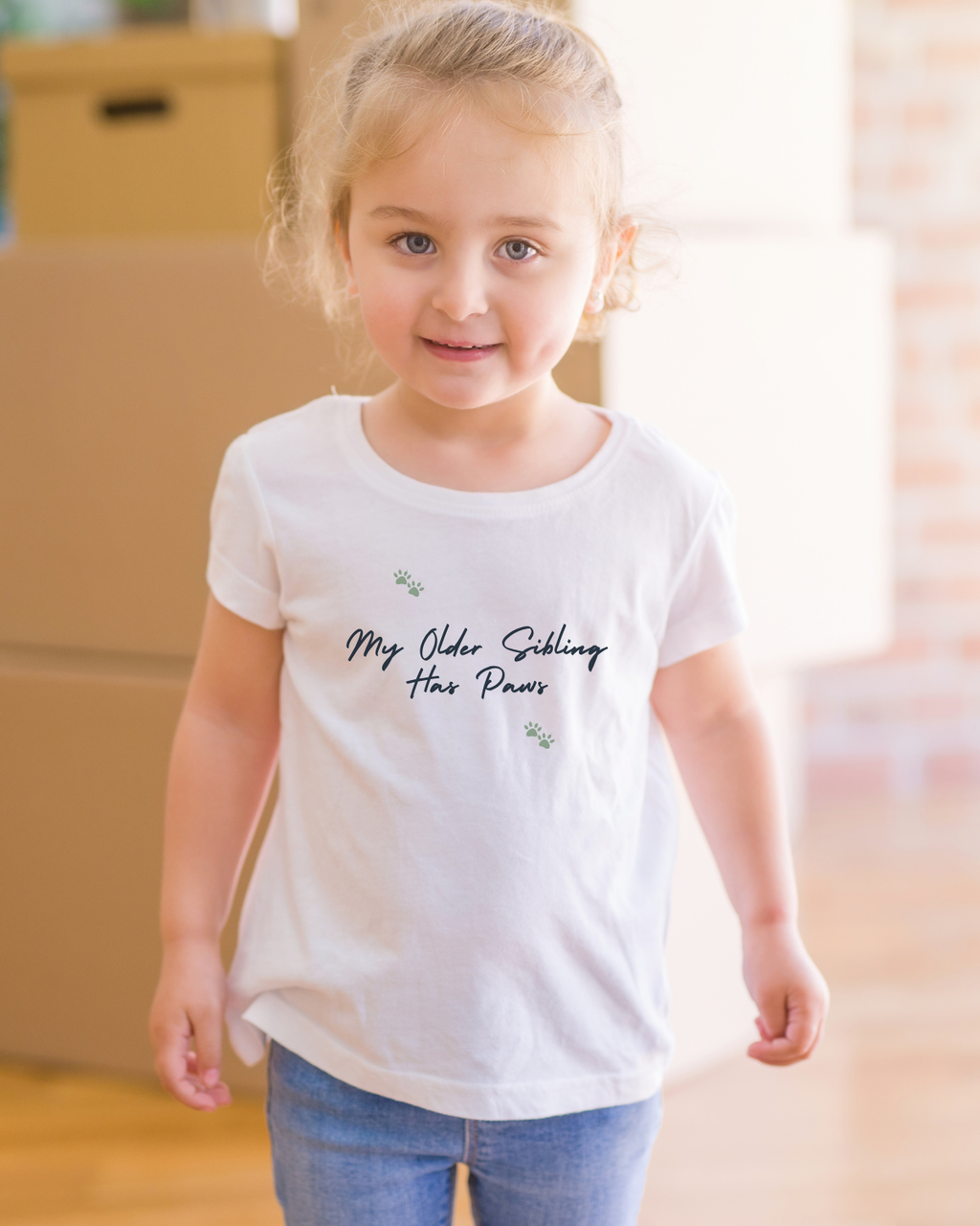 “My Older Sibling Has Paws” with Paw Prints | Mumma's Cub