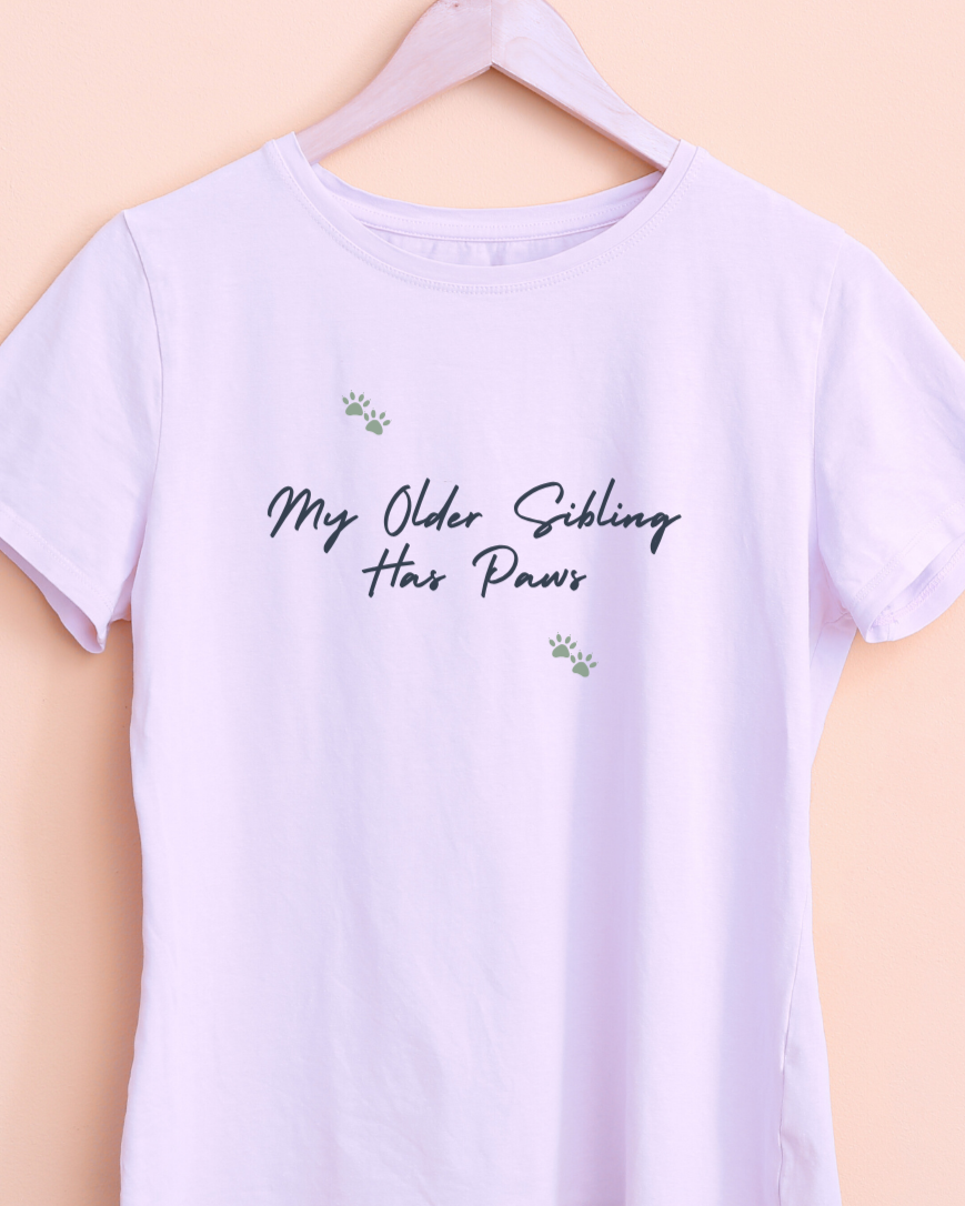 “My Older Sibling Has Paws” with Paw Prints | Mumma's Cub