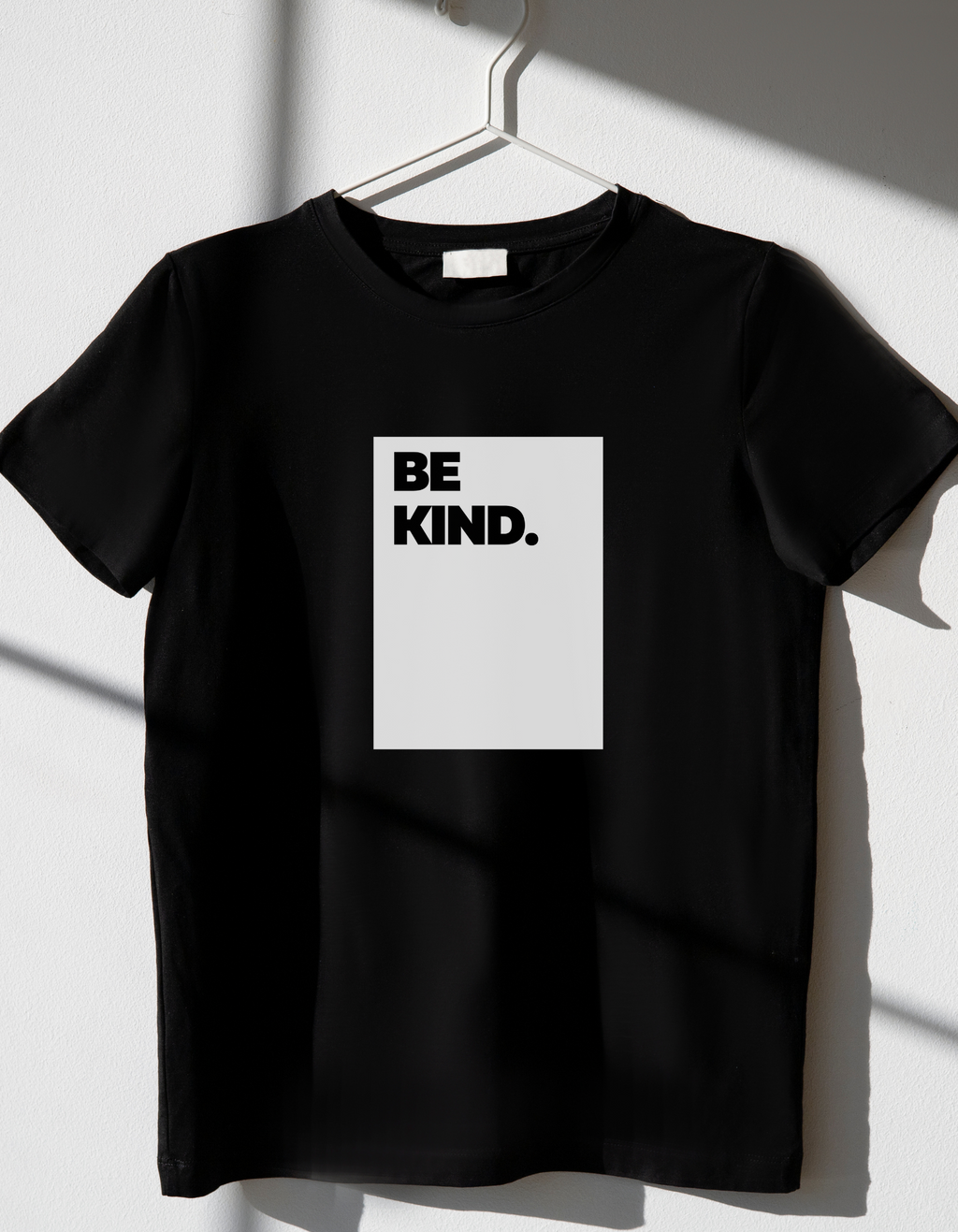 Be Kind unisex cotton T-shirt – flat lay positive message kids tee