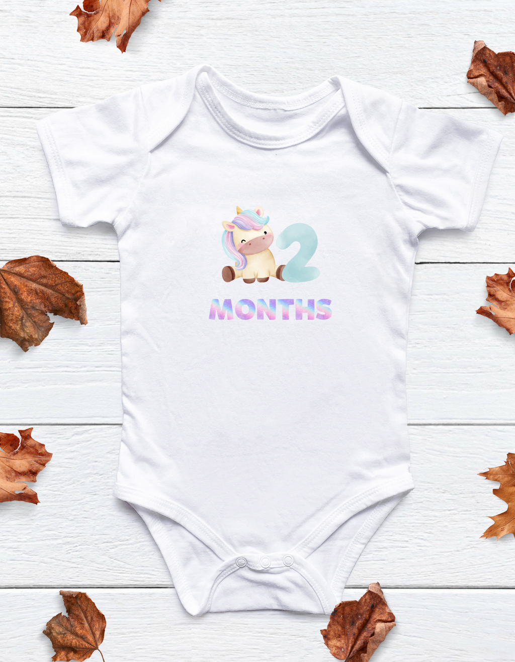 2nd Month Unicorn Baby Onesie – Cute Milestone Romper | Mumma’s Cub