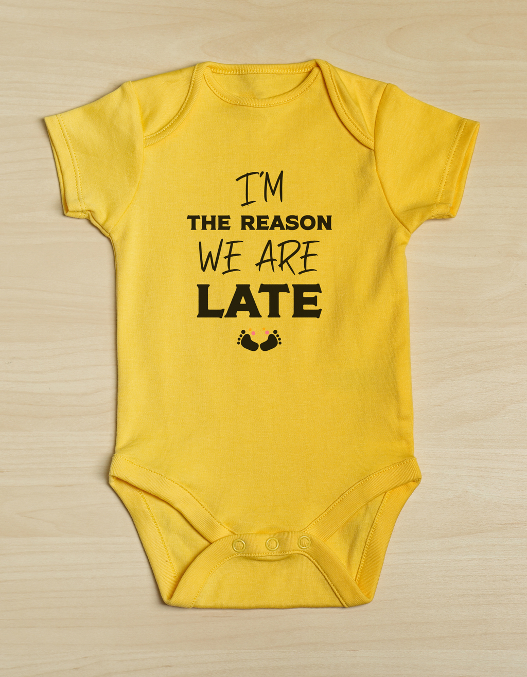 I’m the Reason We’re Late Baby Onesie – Funny Romper | Mumma’s Cub