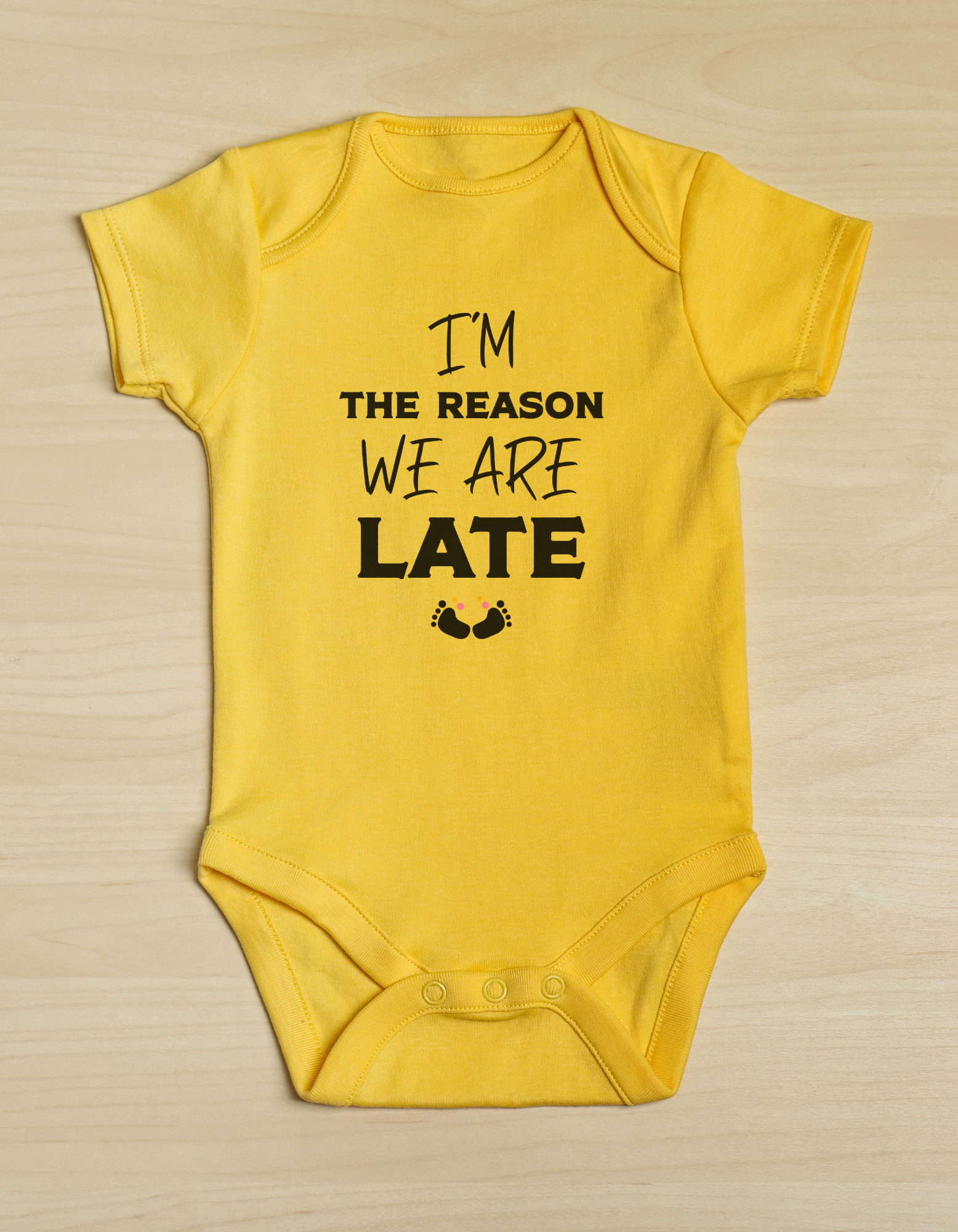 I’m the Reason We’re Late Baby Onesie – Funny Romper | Mumma’s Cub