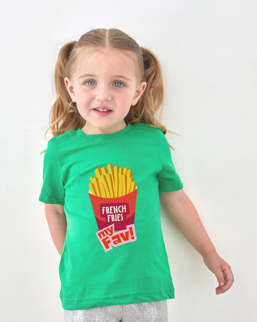 Kids' French Fries T-Shirt – "My Fav" Cotton Tee | Mumma's Cub