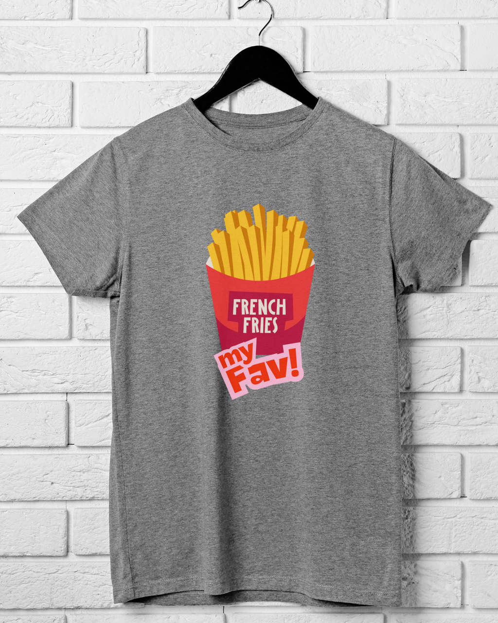 Kids' French Fries T-Shirt – "My Fav" Cotton Tee | Mumma's Cub