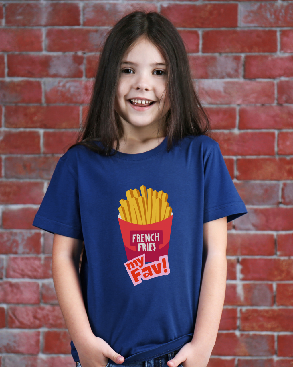 Kids' French Fries T-Shirt – "My Fav" Cotton Tee | Mumma's Cub