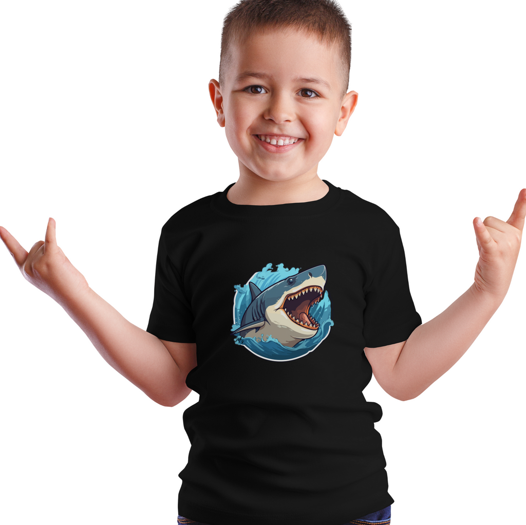 Shark Cotton T-Shirt – Ocean Adventure Tee | Mumma’s Cub