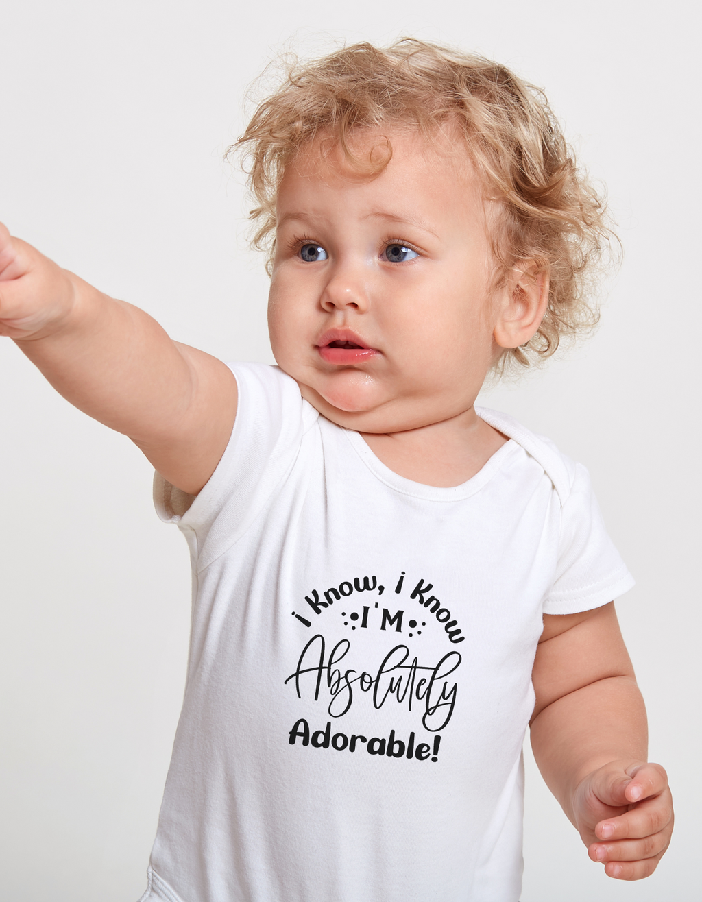 "I Know I’m Absolutely Adorable" Baby Onesie