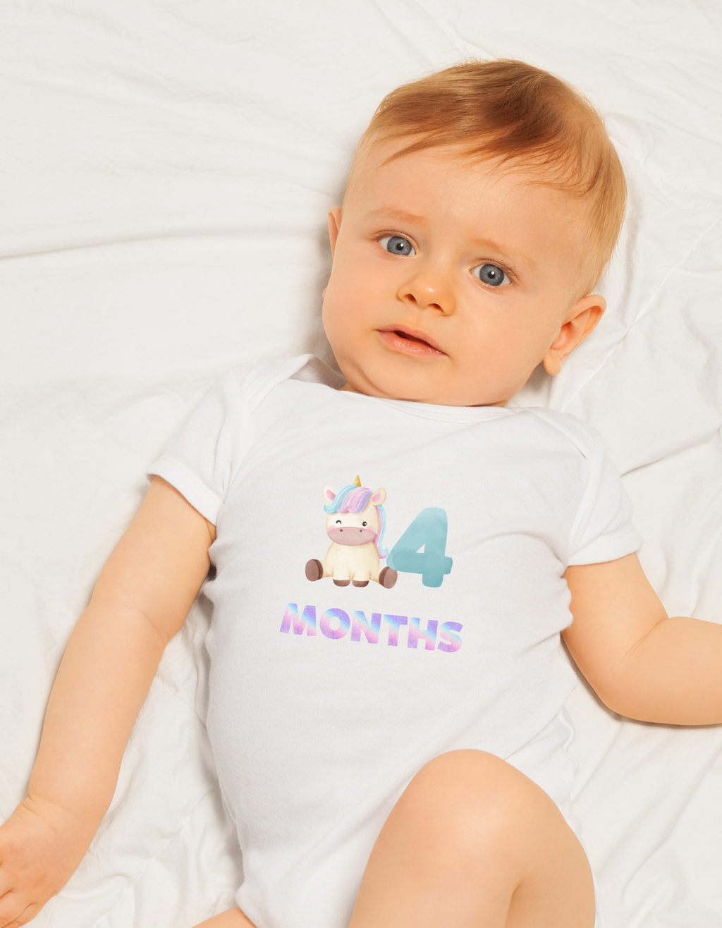 4th Month Unicorn Baby Onesie – Cute Milestone Romper | Mumma’s Cub