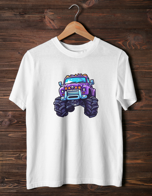 "GLOW IN DARK" Monster Truck Cotton T-Shirt