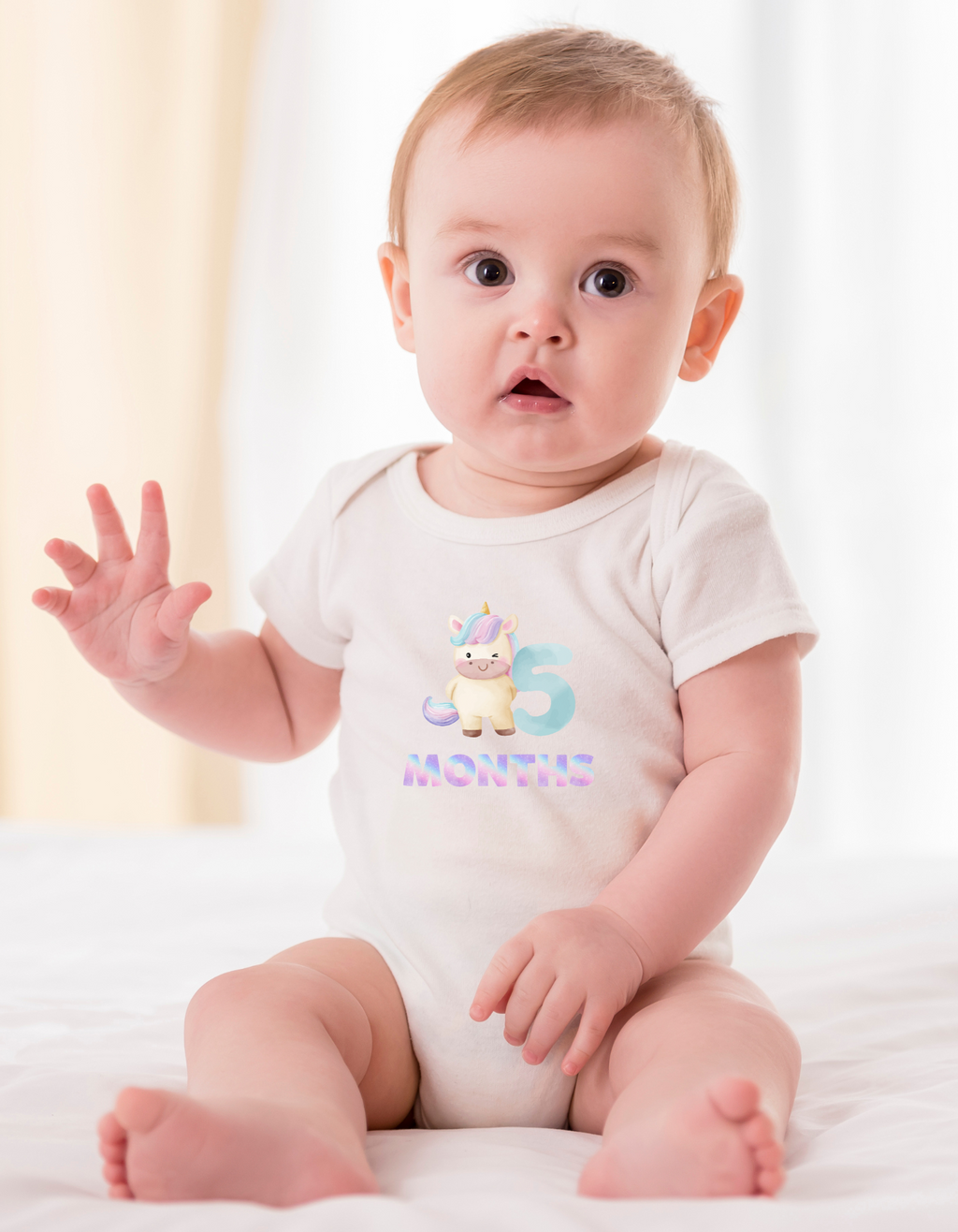 5th Month Unicorn Baby Onesie – Cute Milestone Romper | Mumma’s Cub