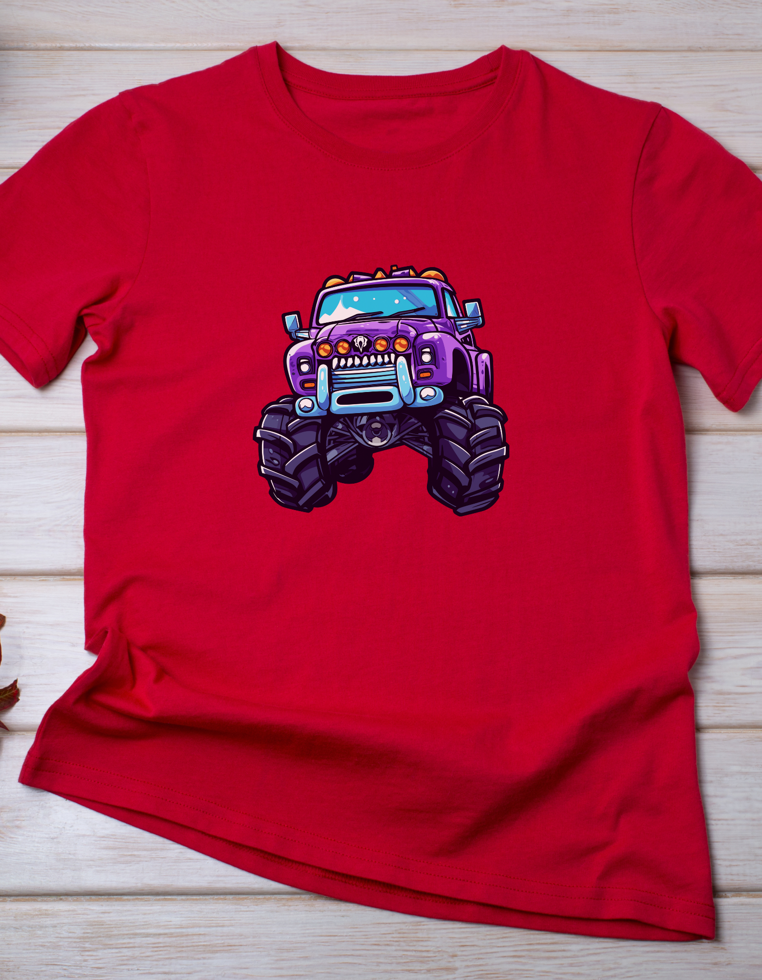 "GLOW IN DARK" Monster Truck Cotton T-Shirt