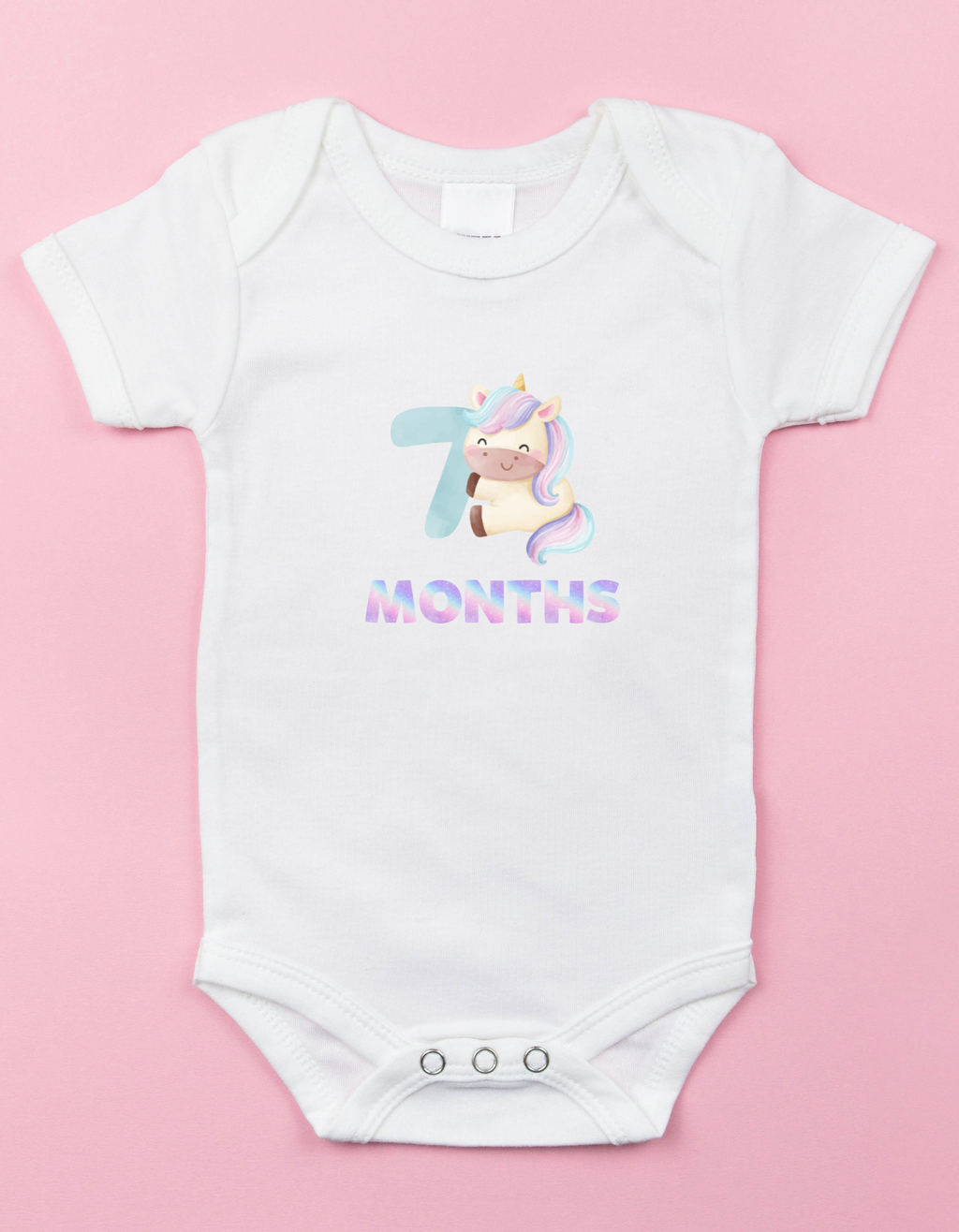 7th Month Unicorn Baby Onesie – Cute Milestone Romper | Mumma’s Cub