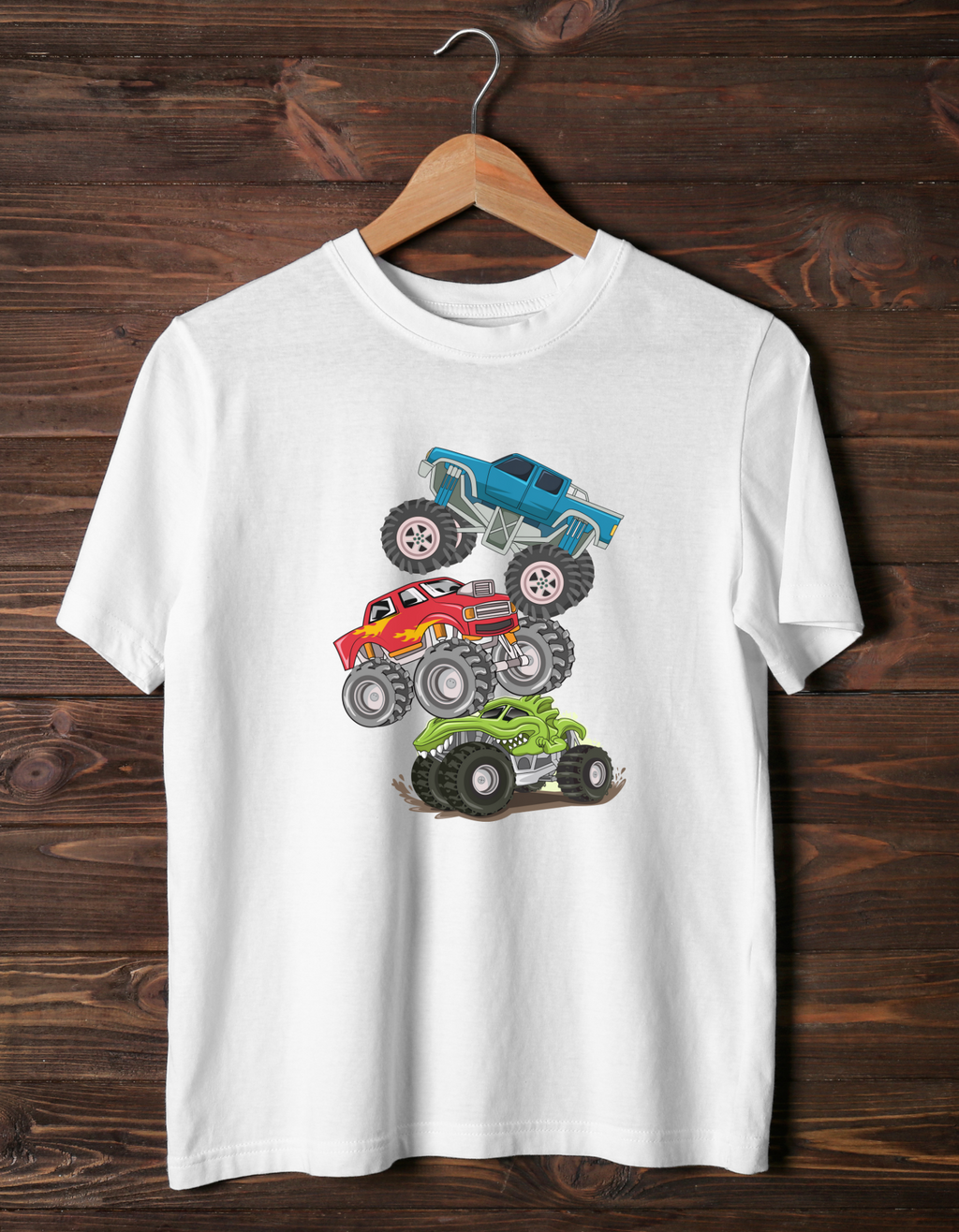Monster Trucks Cotton T-Shirt – Fun Kids Tee | Mumma’s Cub