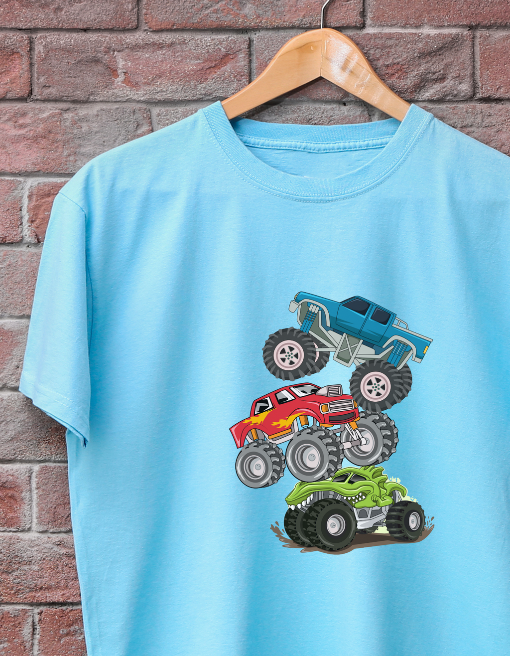 Monster Trucks Cotton T-Shirt – Fun Kids Tee | Mumma’s Cub