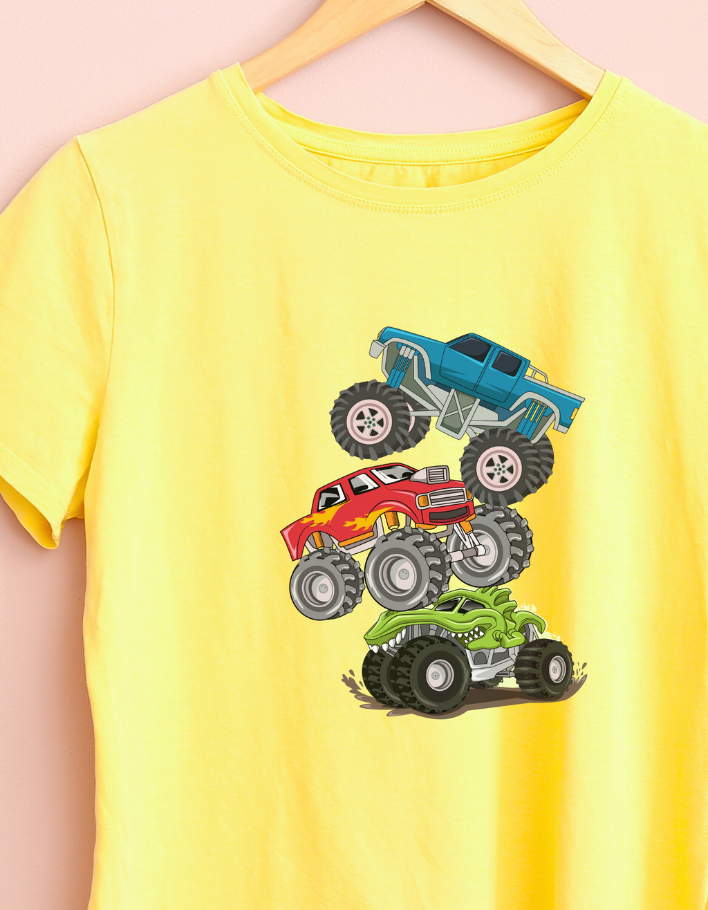 Monster Trucks Cotton T-Shirt – Fun Kids Tee | Mumma’s Cub