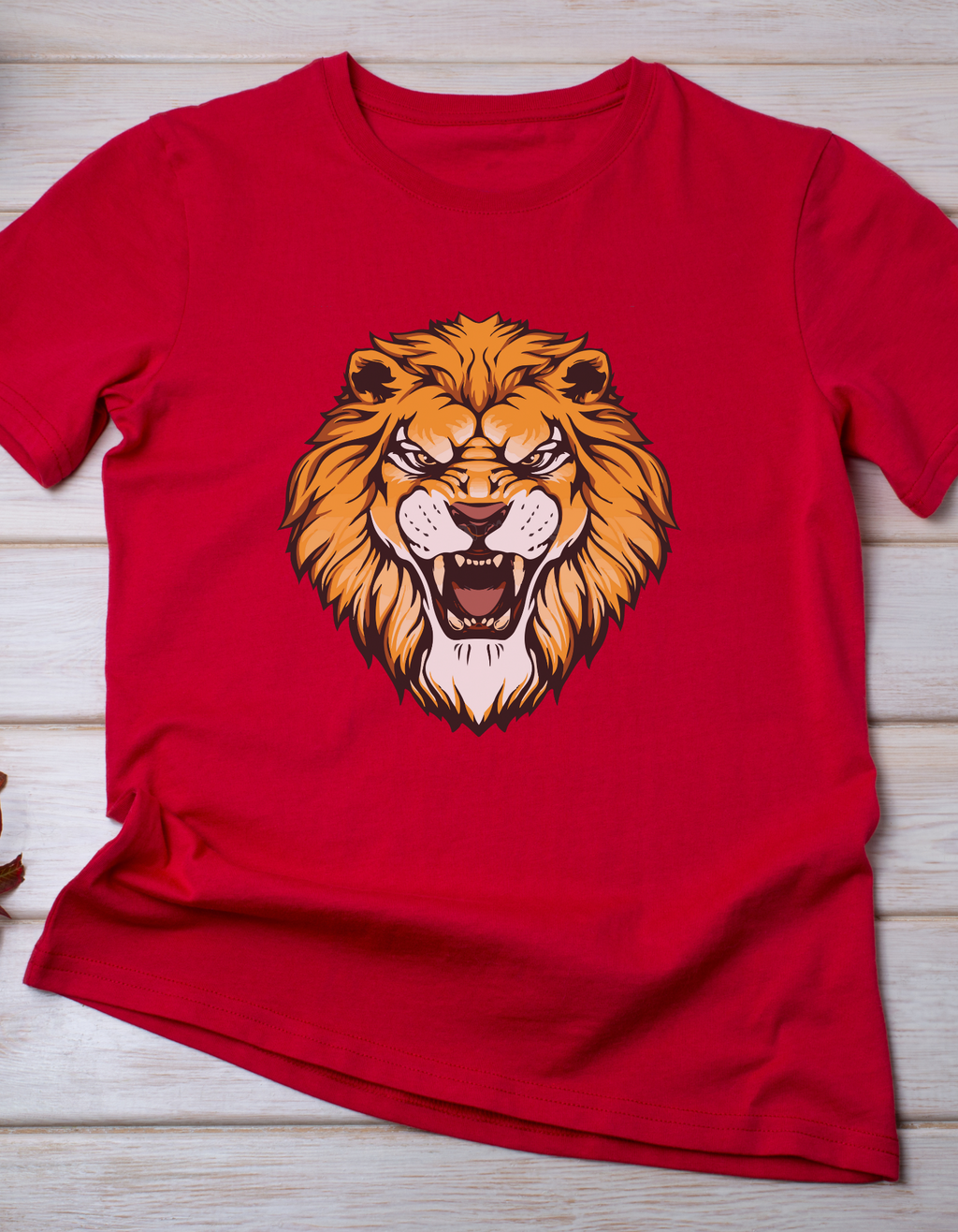 Lion Face Cotton T-Shirt – Bold Kids Tee | Mumma’s Cub