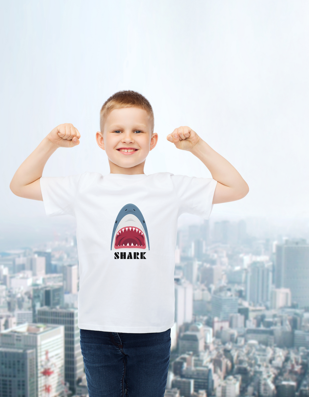 Shark Open Mouth T-Shirt – Bold Kids Tee | Mumma’s Cub