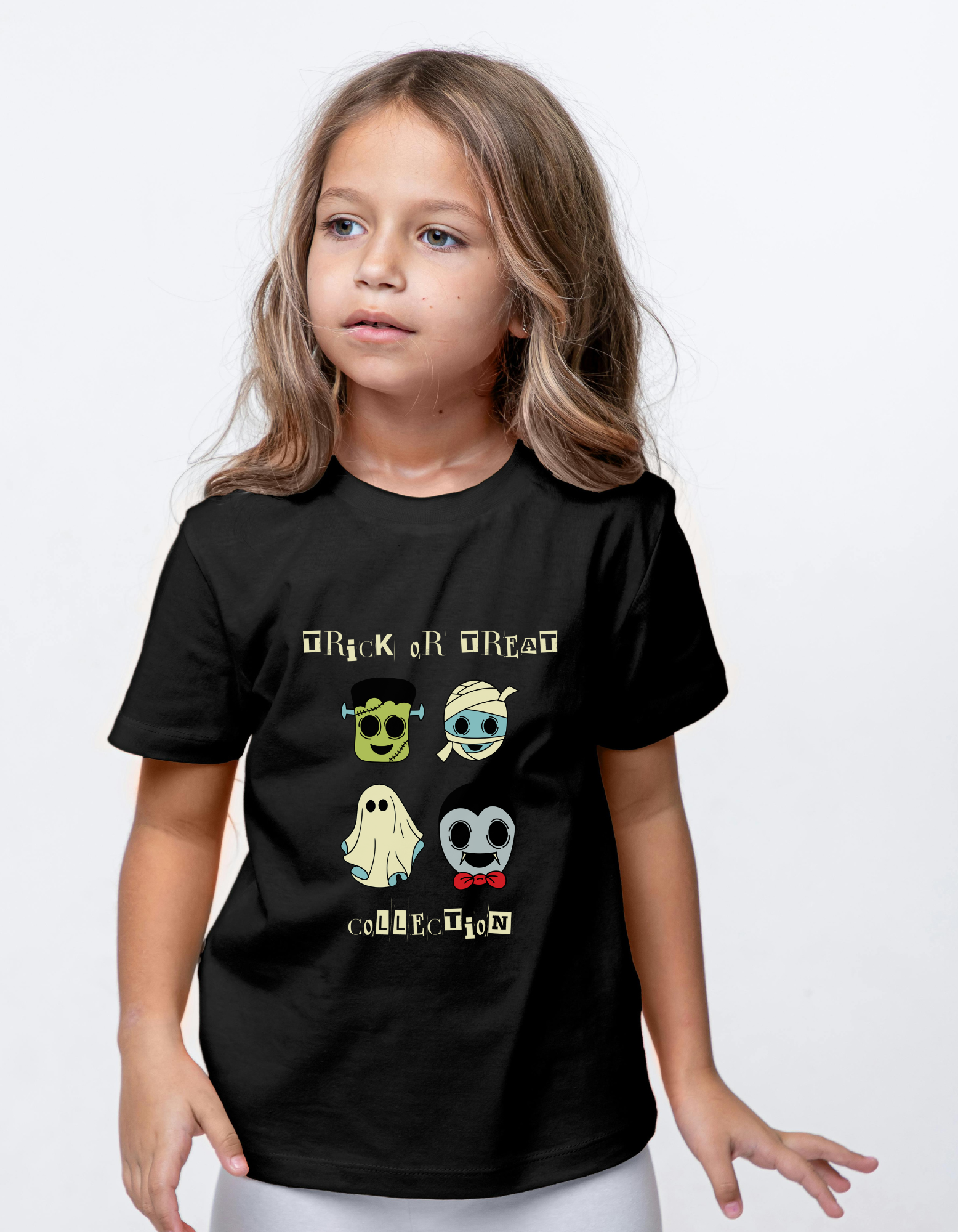 Kids cotton Halloween T-shirt with four zombies print – Mummascub