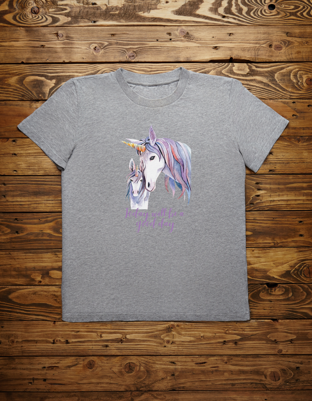 Unicorn "Good Day" Cotton T-shirt