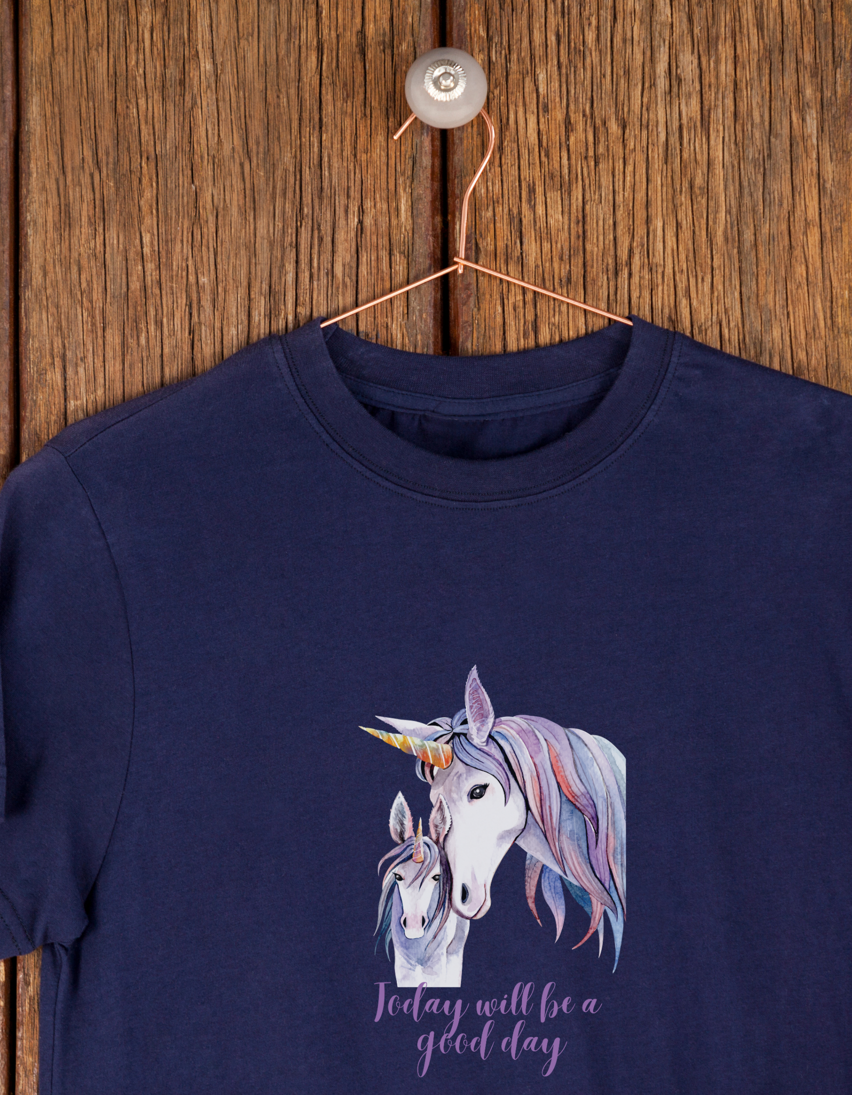 Unicorn "Good Day" Cotton T-shirt