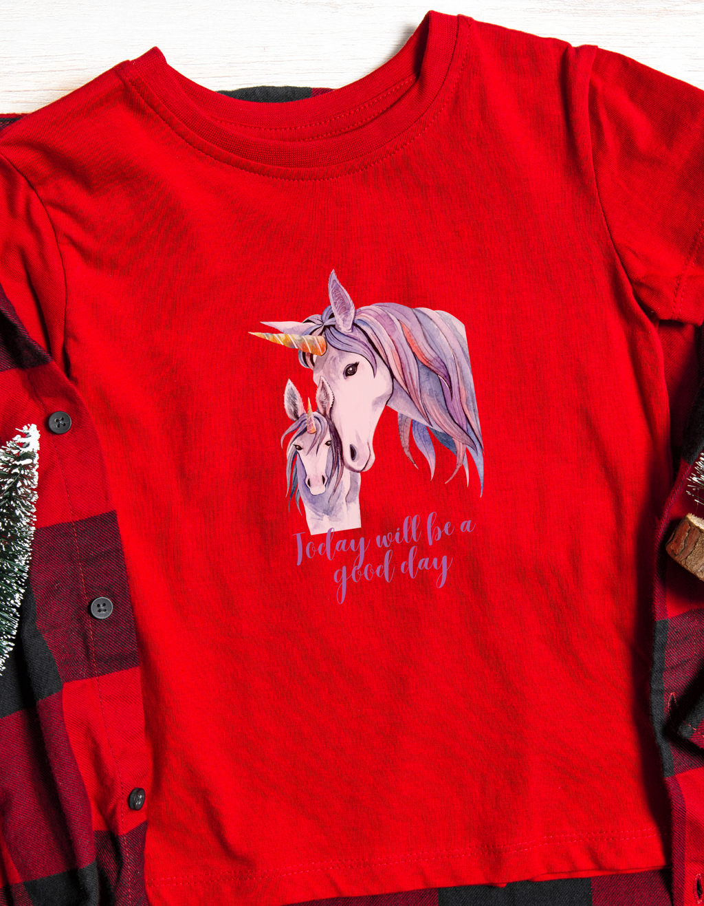 Unicorn "Good Day" Cotton T-shirt