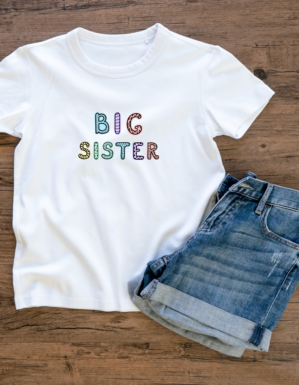 Big Sis Cotton T-Shirt – Sister Tee for Girls | Mumma’s Cub
