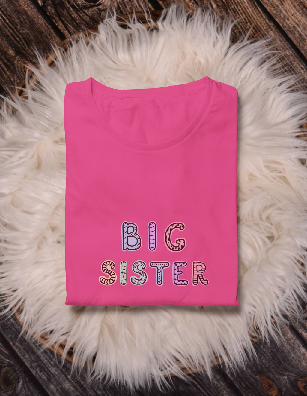 Big Sis Cotton T-Shirt – Sister Tee for Girls | Mumma’s Cub