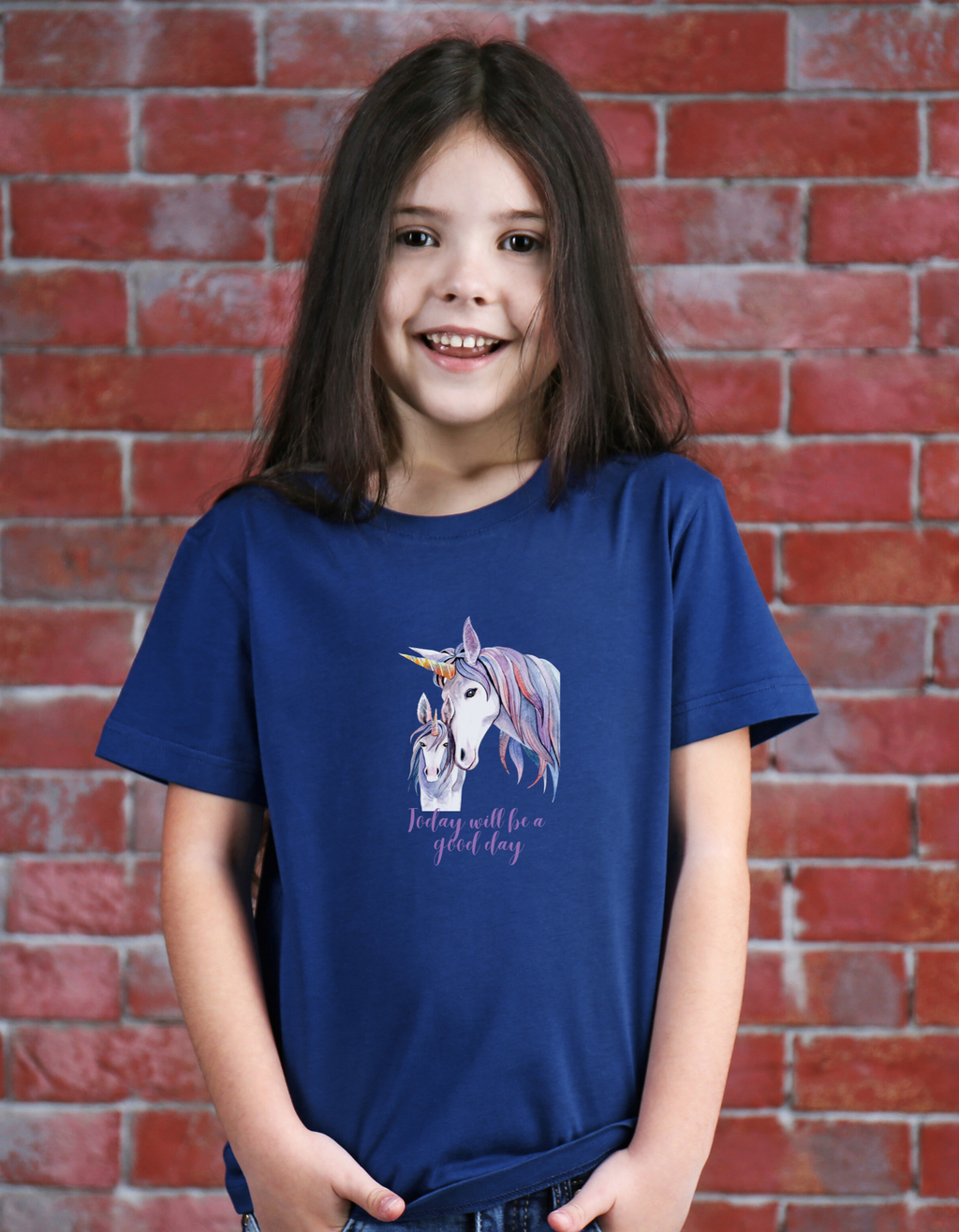 Unicorn "Good Day" Cotton T-shirt