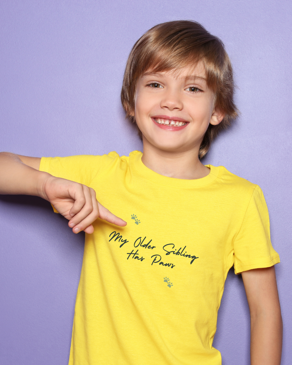 “My Older Sibling Has Paws” with Paw Prints | Mumma's Cub