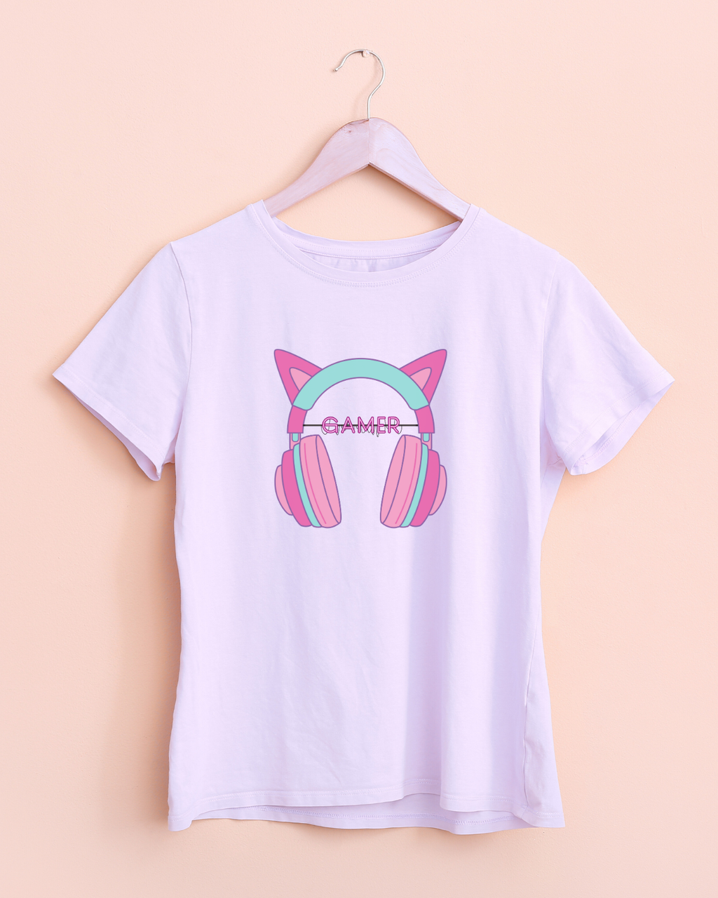 Gamer Kids T-Shirt – Pink Headphones Cotton Tee | Mumma’s Cub