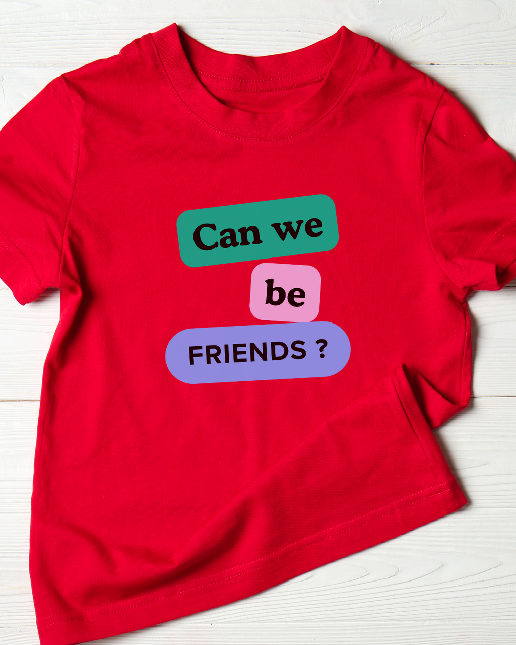 "Can We Be Friends?" Kids' Cotton T-Shirt  | Mumma's Cub