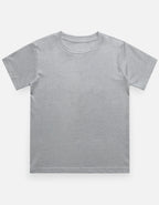 light grey kids solid cotton t shirt mummas cub soft breathable daily wear