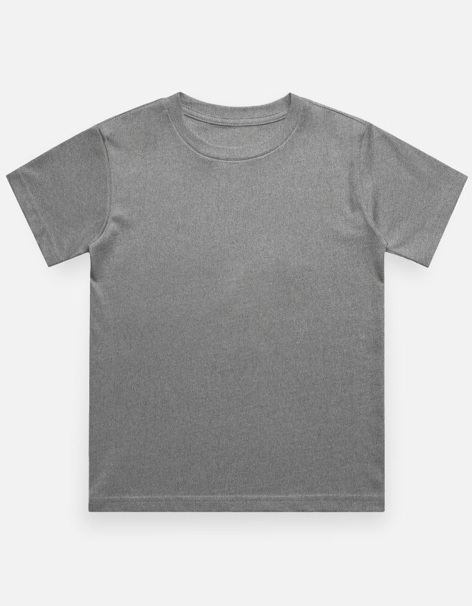 dark grey kids solid cotton t shirt mummas cub breathable cotton casual tee