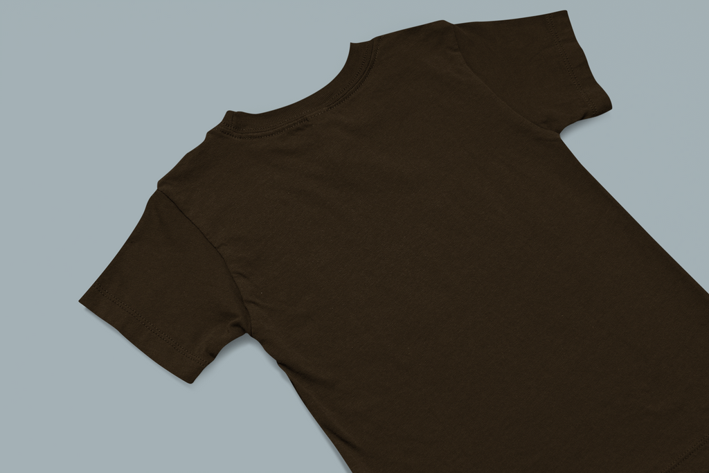 coffee brown kids solid cotton t shirt mummas cub premium soft cotton