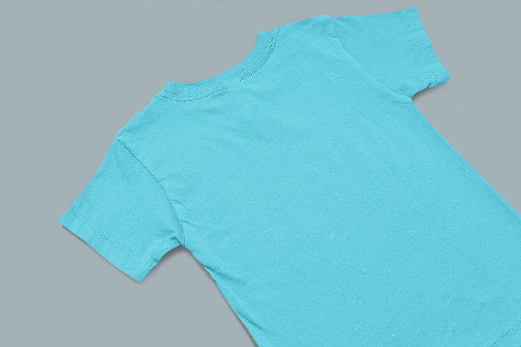 sky blue kids solid cotton t shirt mumma's cub breathable cotton tee