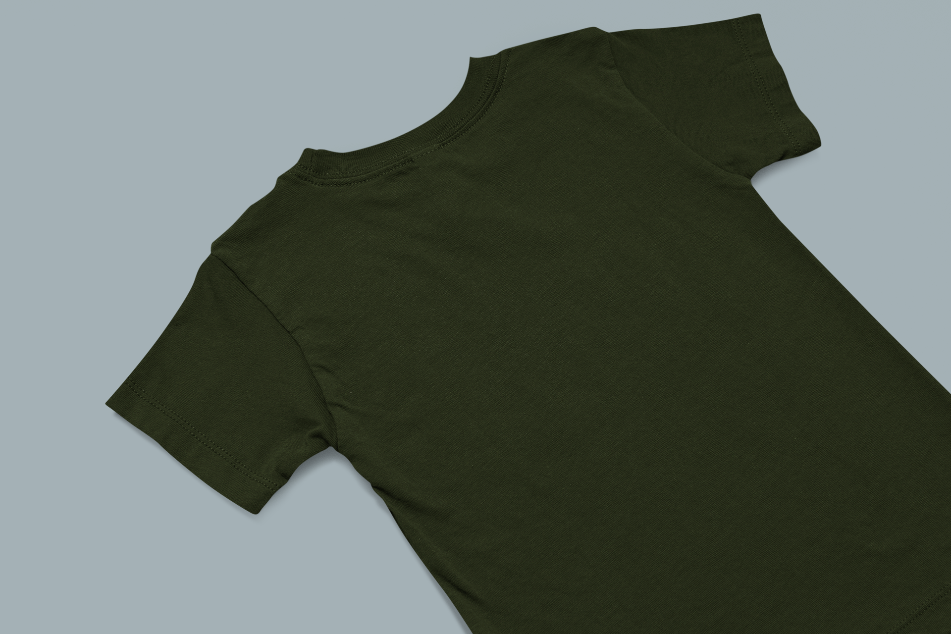 olive green kids solid cotton t shirt mummas cub breathable casual tee