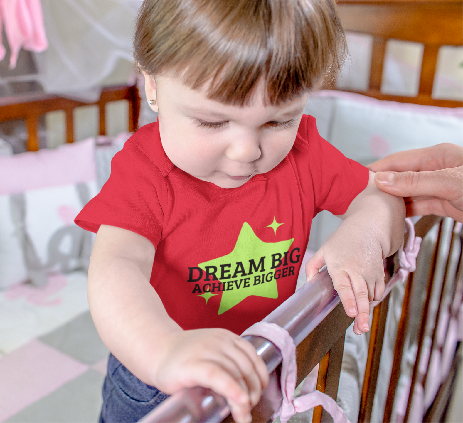 Soft cotton unisex baby onesie with inspirational star design